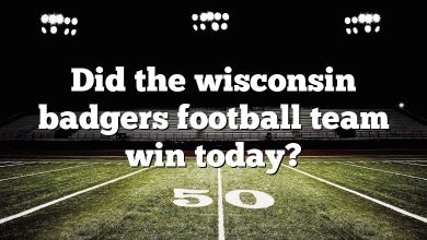 Did the wisconsin badgers football team win today?
