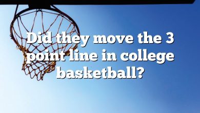 Did they move the 3 point line in college basketball?