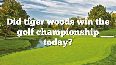 Did tiger woods win the golf championship today?