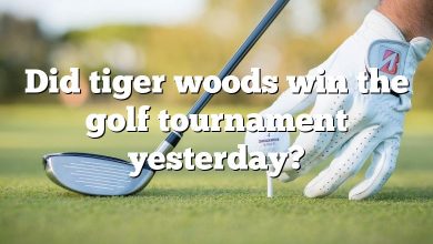 Did tiger woods win the golf tournament yesterday?