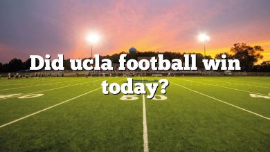Did ucla football win today?