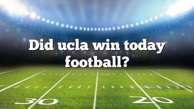 Did ucla win today football?