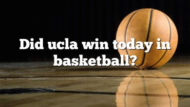 Did ucla win today in basketball?