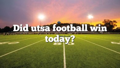 Did utsa football win today?