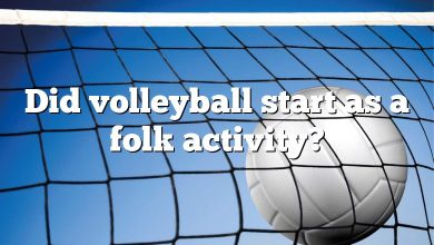 Did volleyball start as a folk activity?