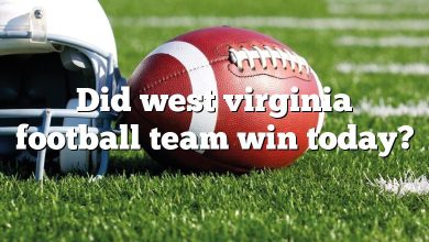 Did west virginia football team win today?