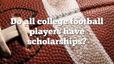 Do all college football players have scholarships?
