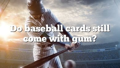 Do baseball cards still come with gum?