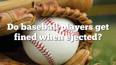 Do baseball players get fined when ejected?