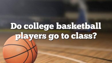 Do college basketball players go to class?