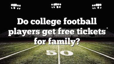 Do college football players get free tickets for family?