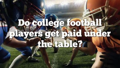 Do college football players get paid under the table?