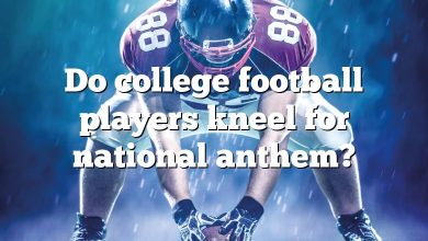 Do college football players kneel for national anthem?