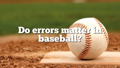 Do errors matter in baseball?