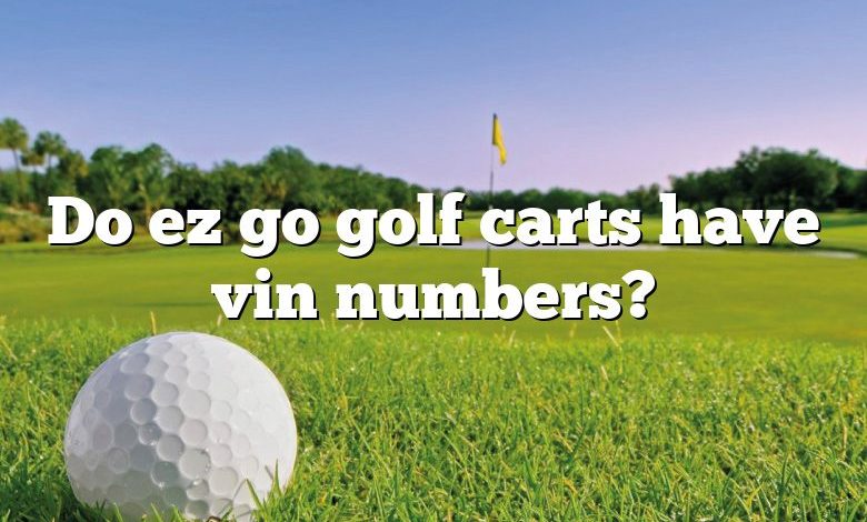 Do ez go golf carts have vin numbers?