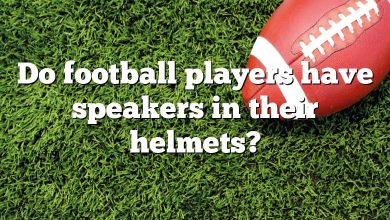 Do football players have speakers in their helmets?