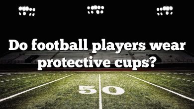 Do football players wear protective cups?
