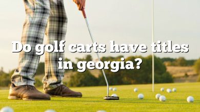 Do golf carts have titles in georgia?