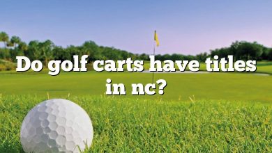 Do golf carts have titles in nc?