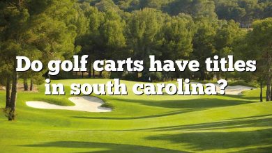 Do golf carts have titles in south carolina?