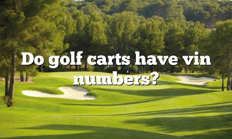 Do golf carts have vin numbers?