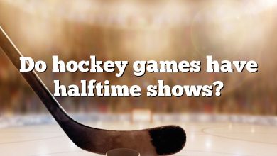 Do hockey games have halftime shows?