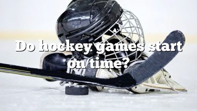 Do hockey games start on time?