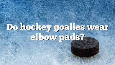 Do hockey goalies wear elbow pads?