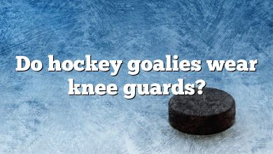 Do hockey goalies wear knee guards?