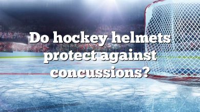 Do hockey helmets protect against concussions?