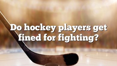 Do hockey players get fined for fighting?