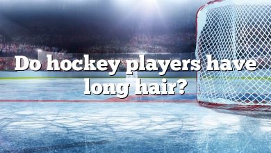Do hockey players have long hair?