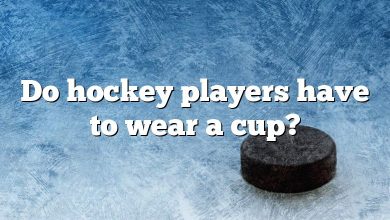 Do hockey players have to wear a cup?