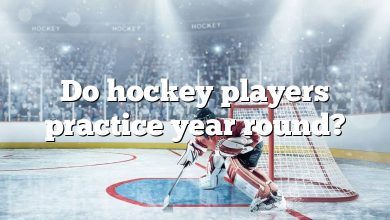 Do hockey players practice year round?