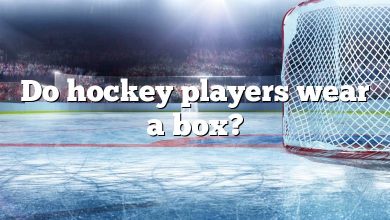 Do hockey players wear a box?