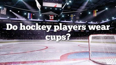 Do hockey players wear cups?