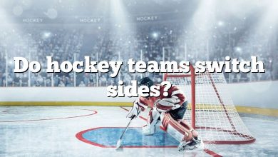 Do hockey teams switch sides?
