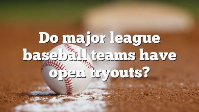 Do major league baseball teams have open tryouts?