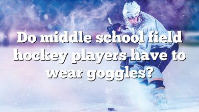 Do middle school field hockey players have to wear goggles?