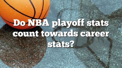 Do NBA playoff stats count towards career stats?