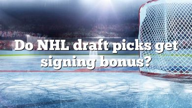 Do NHL draft picks get signing bonus?