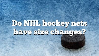 Do NHL hockey nets have size changes?