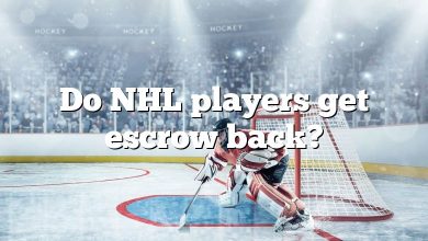 Do NHL players get escrow back?