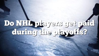 Do NHL players get paid during the playoffs?