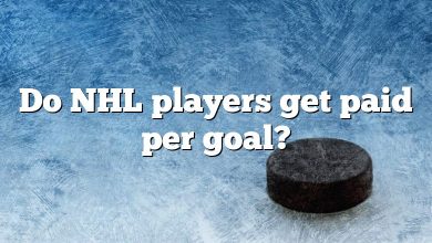 Do NHL players get paid per goal?