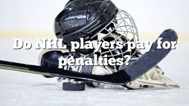 Do NHL players pay for penalties?