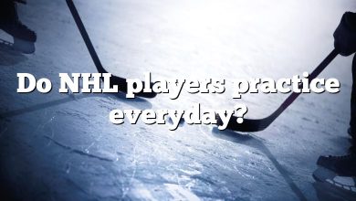 Do NHL players practice everyday?