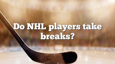 Do NHL players take breaks?