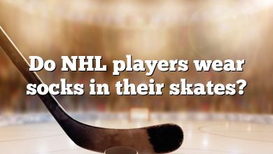 Do NHL players wear socks in their skates?