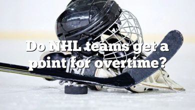 Do NHL teams get a point for overtime?